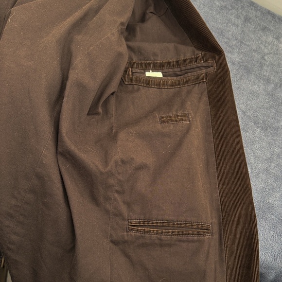 J Crew Mens Y2K Vintage Corduroy Blazer Brown L 100 Cotton Quiet Luxury Jacket - Picture 15 of 16